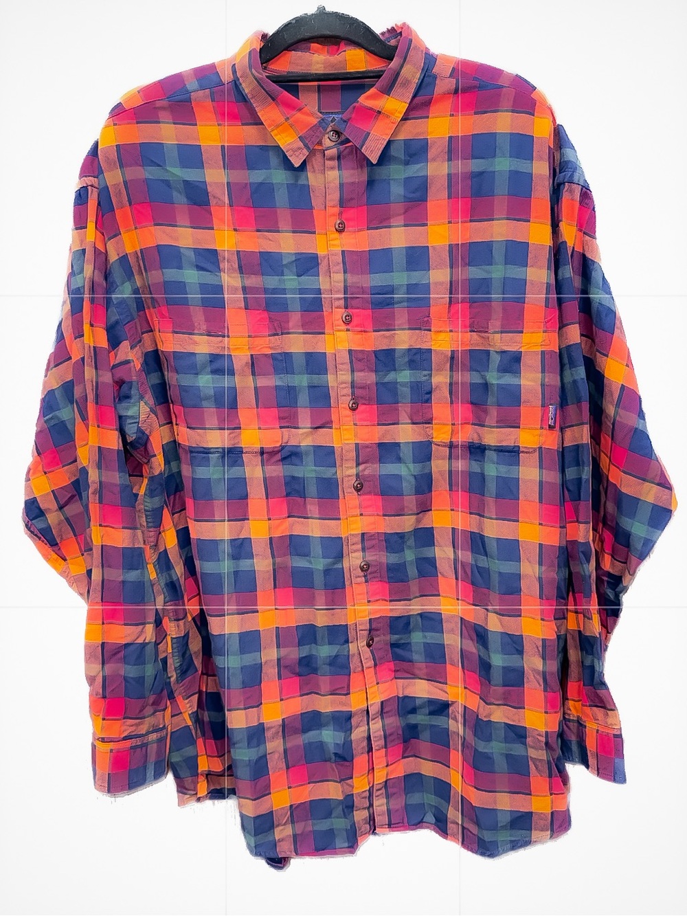 Patagonia Men’s XXL Flannel Shirt Multicolor Plaid Button Down Long Sleeve